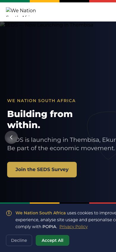 wenationsa.org website — mobile view